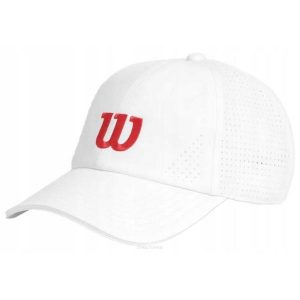 Czapka tenisowa Wilson Active Perforated Cap. Białe czapki Wilson, bez wzorów. Za 145,00 zł.