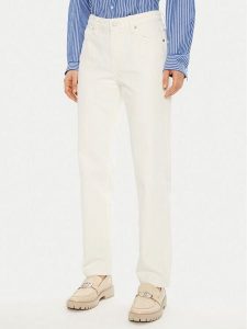Tommy Hilfiger Jeansy WW0WW44331 Biały Regular Fit. Białe jeansy TOMMY HILFIGER, bez wzorów, z bawełny. Za 289,99 zł.