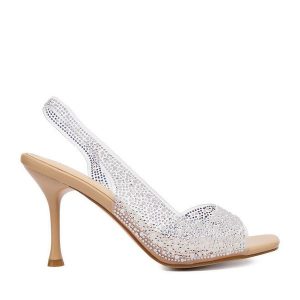 Sandały JENNY. Brązowe sandały Jenny, bez wzorów, bez obcasa, na szpilce, bez zapięcia. Za 139,99 zł.