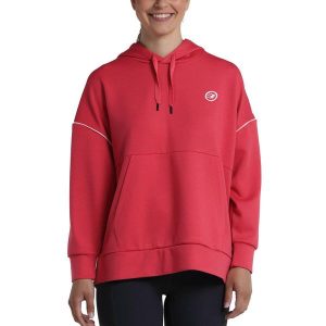Bluza damska Bullpadel Eluis. Czerwone bluzy BULLPADEL, bez wzorów, bez kaptura. W wyprzedaży za 134,65 zł.