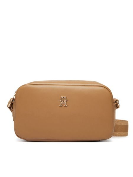 Tommy Hilfiger Torebka Th Essential Camera Bag AW0AW18370 Brązowy. Brązowe listonoszki TOMMY HILFIGER, bez wzorów, ze skóry, bez dodatków. Za 409,99 zł.