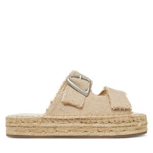 Klapki EMU Australia. Brązowe espadryle EMU Australia, bez wzorów, bez obcasa. Za 213,99 zł.