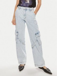 One Teaspoon Jeansy Luna 26256 Niebieski Relaxed Fit. Niebieskie jeansy One Teaspoon, bez wzorów, z bawełny. Za 499,99 zł.