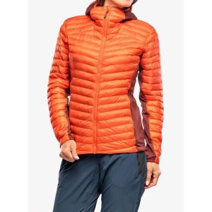 Kurtka ocieplana damska Rab Cirrus Flex 2.0 Hoody. Brązowe kurtki RAB, bez wzorów, bez kaptura. Za 546,38 zł.