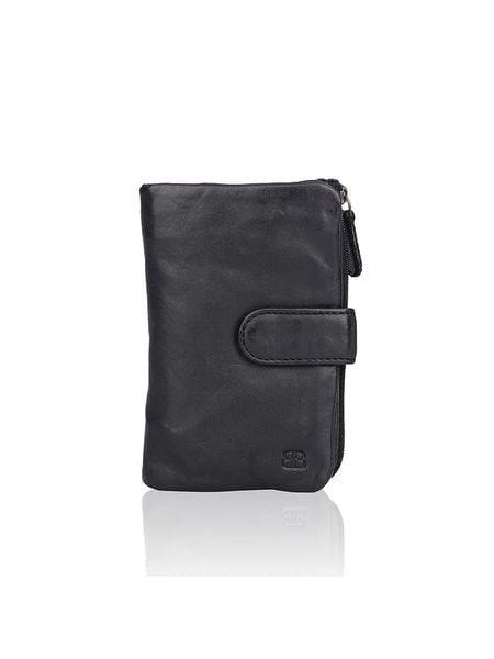 Bellicci Skórzany portfel "Connie" w kolorze czarnym - 9 x 17 x 3 cm rozmiar: onesize. Czarne portfele Bellicci, bez wzorów, z materiału. Za 157,35 zł.