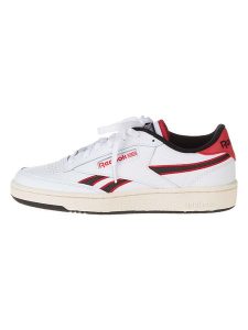 Reebok Skórzane sneakersy "Club C Revenge" w kolorze biało-czarno-czerwonym rozmiar: 45,5. Białe trampki Reebok, bez wzorów, bez zapięcia. Za 234,95 zł.