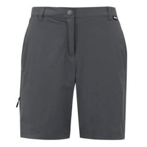 Damskie szorty podróżne z możliwością złożenia II. Szare szorty Regatta, bez wzorów, z elastanu, sportowe. Za 249,99 zł.