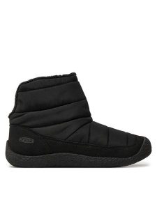 Keen Botki Howser Fold Down 1029460 Czarny. Czarne botki Keen, bez wzorów, z materiału, bez obcasa, na płaskiej podeszwie, bez zapięcia. Za 309,99 zł.