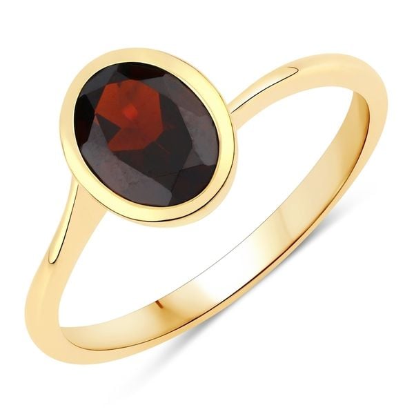 Rafaela Donata Pierścionek Srebro wysokiej próby Żółte złoto Pierścionki 1 ct Damski. Żółte pierścionki Rafaela Donata, z granatem, pozłacane. Za 259,99 zł.