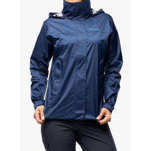 Kurtka przeciwdeszczowa damska Marmot PreCip Eco Jacket. Niebieskie kurtki Marmot, xs, bez wzorów, bez kaptura. Za 419,99 zł.
