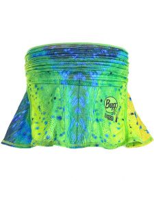 Buff Szal-koło w kolorze zielono-żółto-niebieskim - dł. 50 cm rozmiar: onesize. Niebieskie szaliki Buff, bez wzorów, z materiału. Za 79,45 zł.