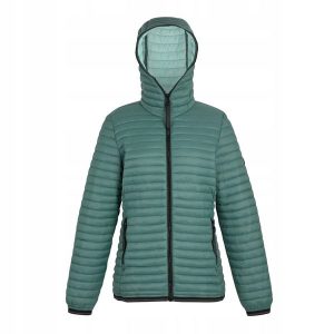 Kurtka Ocieplana Damska Rigain. Zielone kurtki Regatta, bez wzorów, z puchu, bez kaptura. Za 151,99 zł.