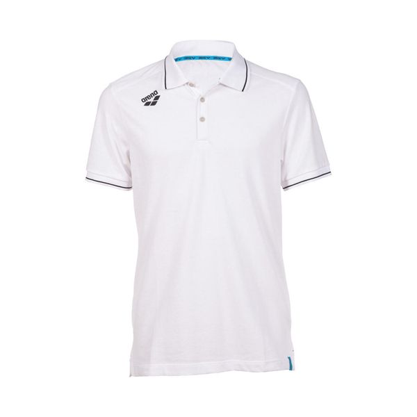 Koszulka polo Arena Team Polo shirt Solid Cotton. Białe bluzki Arena, s, bez wzorów, z bawełny, bez kołnierzyka, bez ramiączek. Za 169,99 zł.