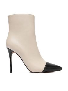 Nine West Botki CEO-MAYA-01 Beżowy. Brązowe botki Nine West, bez wzorów, z materiału, bez obcasa, na szpilce, bez zapięcia. Za 239,99 zł.