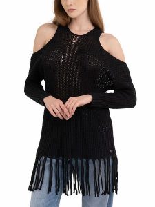 Replay Sweter w kolorze czarnym rozmiar: M. Czarne swetry oversize Replay, m, bez wzorów, z bawełny, bez ramiączek. Za 303,78 zł.