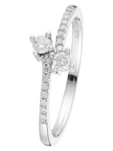 CARATELLI Złoty pierścionek "Aphrodite" z diamentami rozmiar: 56. Szare pierścionki CARATELLI, z diamentem, złote. Za 1 600,99 zł.