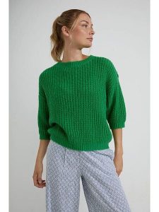 Josephine & Co Sweter "Dora" w kolorze zielonym rozmiar: L. Zielone swetry oversize Josephine & Co, l, bez wzorów, z wełny, bez ramiączek. Za 212,67 zł.