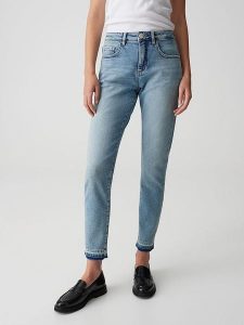 OPUS Dżinsy - Slim fit - w kolorze błękitnym rozmiar: 36/L28. Niebieskie jeansy Opus, z aplikacjami, ze skóry. Za 205,45 zł.