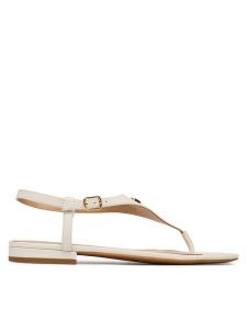 LAUREN RALPH LAUREN Sandały 802982881004 Biały. Białe sandały Lauren Ralph Lauren, bez wzorów, ze skóry, bez obcasa, na płaskiej podeszwie, bez zapięcia. Za 570,99 zł.