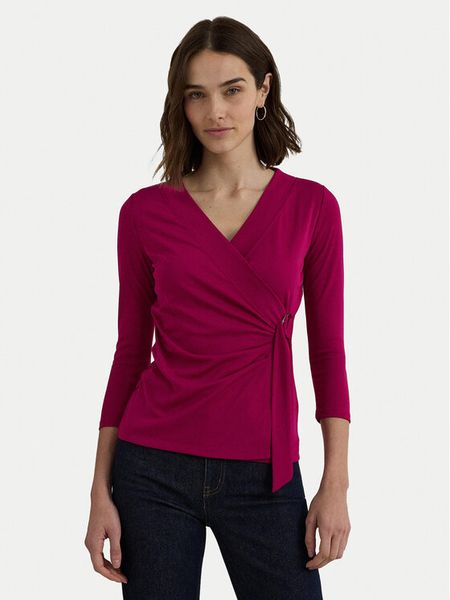 Lauren Ralph Lauren Bluzka 200889081018 Różowy Slim Fit. Czerwone bluzki Lauren Ralph Lauren, xs, bez wzorów, z syntetyku, bez kołnierzyka, bez ramiączek. Za 329,99 zł.