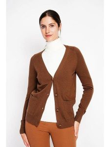 ASSUILI Kardigan w kolorze brązowym rozmiar: 34. Brązowe kardigany Assuili. Za 113,99 zł.