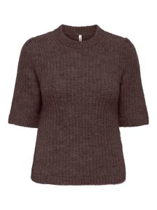 ONLY Sweter w kolorze brązowym rozmiar: S. Brązowe swetry oversize ONLY, s, bez wzorów, ze splotem, bez ramiączek. Za 104,89 zł.