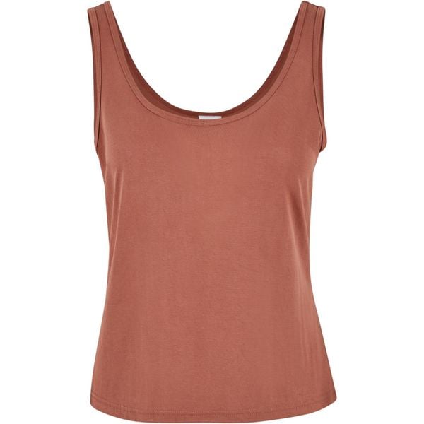 Damski luźny modalowy tank top Urban Classics. Brązowe topy Urban Classics, bez wzorów, bez kołnierzyka, bez ramiączek. Za 102,50 zł.