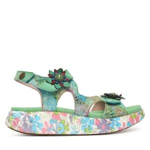 Sandały Laura Vita. Niebieskie sandały LAURA VITA, bez wzorów, bez obcasa, na płaskiej podeszwie, bez zapięcia. Za 459,99 zł.