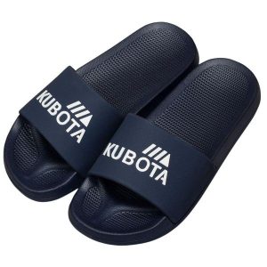 Klapki Damskie Basenowe Kubota Basic. Niebieskie klapki Kubota, bez wzorów, z materiału, bez obcasa. Za 55,99 zł.