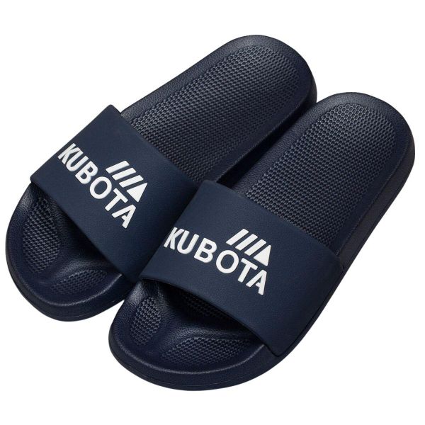 Klapki Damskie Basenowe Kubota Basic. Niebieskie klapki Kubota, bez wzorów, z materiału, bez obcasa. Za 55,99 zł.