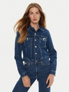 Calvin Klein Jeans Kurtka jeansowa 90's J20J224043 Niebieski Regular Fit. Niebieskie kurtki Calvin Klein Jeans, s, bez wzorów, z bawełny, bez kaptura. Za 269,99 zł.