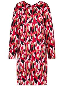 TAIFUN Sukienka w kolorze czerwono-czarno-białym rozmiar: 36. Czerwone sukienki Taifun, na co dzień, bez wzorów, z wiskozy, bez kołnierzyka, bez ramiączek, midi, proste. Za 175,26 zł.