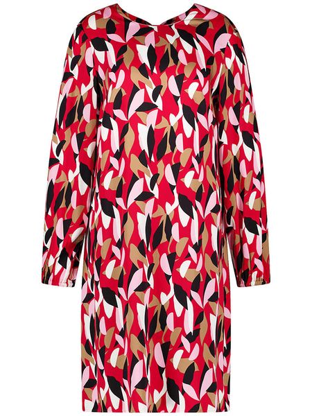 TAIFUN Sukienka w kolorze czerwono-czarno-białym rozmiar: 36. Czerwone sukienki Taifun, na co dzień, bez wzorów, z wiskozy, bez kołnierzyka, bez ramiączek, midi, proste. Za 184,89 zł.