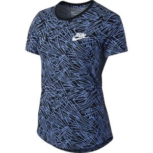 Nike Koszulka damska Run P W Palm Aop Tee niebieska r. M (739545 486). Bluzki marki Nike. Za 84,97 zł.