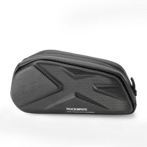 Torba rowerowa Rockbros usztywniana, na ramę, na rurę górną 1,4l – czarna. Czarne torebki klasyczne ROCKBROS, bez wzorów, bez dodatków. Za 79,99 zł.