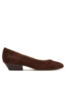 LAUREN RALPH LAUREN Czółenka Weslee 802P15819007 Brązowy. Brązowe czółenka Lauren Ralph Lauren, bez wzorów, ze skóry, bez obcasa, bez zapięcia. Za 729,99 zł.