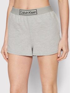 Calvin Klein Underwear Szorty piżamowe 000QS6799E Szary Regular Fit. Szare piżamy Calvin Klein Underwear, bez wzorów, z bawełny, bez ramiączek. Za 199,99 zł.
