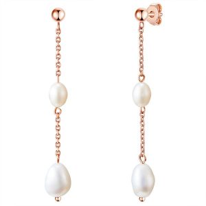 Valero Pearls Stal nierdzewna Perła hodowlana słodkowodna Kolczyki 1 ct Damski. Białe kolczyki Valero Pearls, z perłą, ze stali. Za 309,99 zł.
