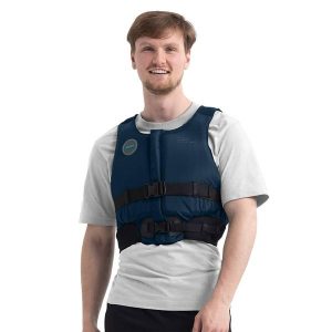 Kamizelka asekuracyjna JOBE Kayak Adventure. Niebieskie kamizelki JOBE, xs, bez wzorów, bez kołnierzyka, bez ramiączek, bez kaptura. Za 339,99 zł.