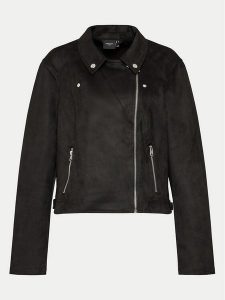Vero Moda Curve Kurtka z imitacji skóry Jose 10308583 Czarny Slim Fit. Czarne kurtki Vero Moda Curve, bez wzorów, ze skóry, bez kaptura. Za 199,99 zł.