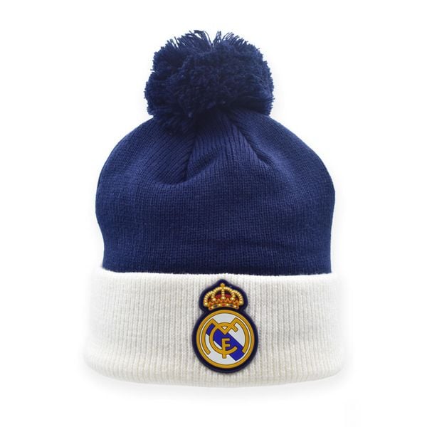 Czapka Real Madryt beanie - oficjalna licencjonowana. Niebieskie czapki REAL MADRID, bez wzorów, sportowe. Za 109,00 zł.