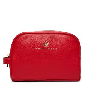 Kosmetyczka Beverly Hills Polo Club. Czerwone kosmetyczki Beverly Hills Polo Club, bez wzorów. Za 79,99 zł.