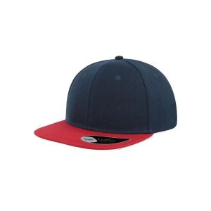 6panelowa Czapka Snap Back Flat Visor. Czerwone czapki ATLANTIS, bez wzorów. Za 49,99 zł.