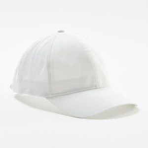 Czapka tenisowa z daszkiem Artengo TC500 rozmiar 58. Białe czapki KUIKMA, bez wzorów, z materiału, sportowe. Za 24,99 zł.