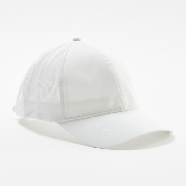 Czapka tenisowa z daszkiem Artengo TC500 rozmiar 58. Białe czapki KUIKMA, bez wzorów, z materiału, sportowe. Za 24,99 zł.
