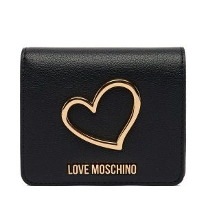 Portfel LOVE MOSCHINO. Czarne portfele LOVE MOSCHINO, bez wzorów. Za 469,99 zł.