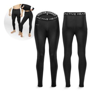Ciepłe spodnie termiczne unisex 4FIZJO ACTIVE HEAT czarne. Czarne rurki 4FIZJO. Za 54,99 zł.