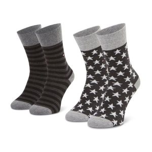 Skarpety długie Tommy Hilfiger. Szare skarpetki TOMMY HILFIGER, bez wzorów. Za 39,99 zł.