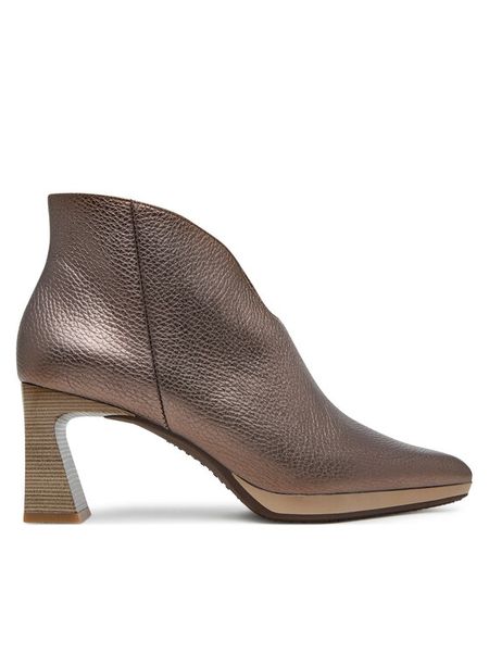 Hispanitas Botki HI254270 Brązowy. Brązowe botki Hispanitas, bez wzorów, ze skóry, bez obcasa, na słupku, bez zapięcia. Za 519,99 zł.