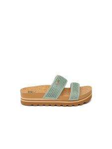Reef Klapki "Cushion Vista" w kolorze turkusowym rozmiar: 38,5. Niebieskie klapki Reef, bez wzorów, z otwartym noskiem, bez obcasa, na platformie. Za 285,95 zł.